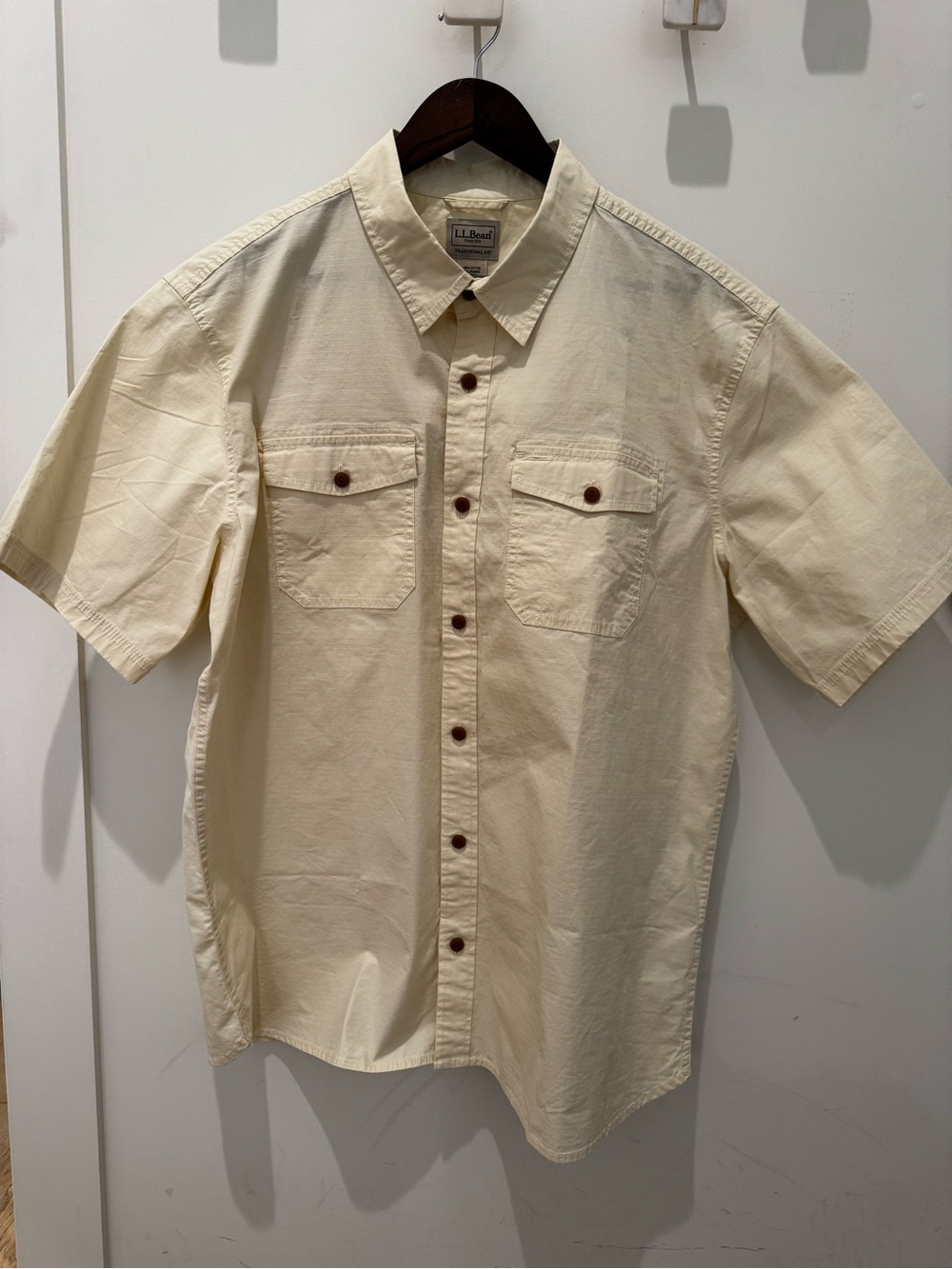 L.L. Bean | Riverton Ripstop Short Sleeve | Natural | L